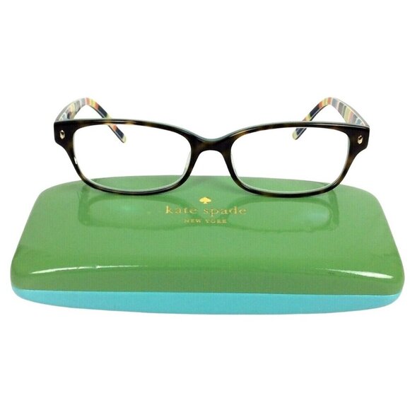Kate Spade Lucyann Eyeglasses Rectangular Brown Tortoise Frame 51-18-135 + Case - Picture 1 of 12